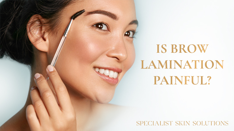 Is brow lamination painful?