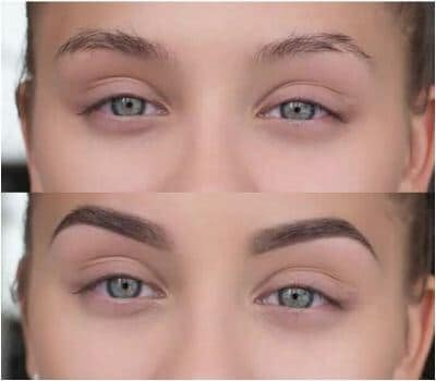 Before and After Henna Brows